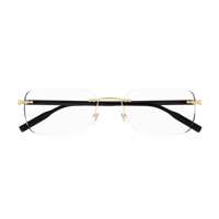 Monture de lunettes Montblanc Homme MB0221O015-GOLD-BLACK-TRANSPARENT55 - MB0221O015-GOLD-BLACK-TRANSPARENT55